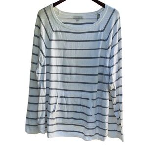 Barefoot Dreams Cozy Chic Ultra Lite Stripe Sweater w/ Pocket (3X)